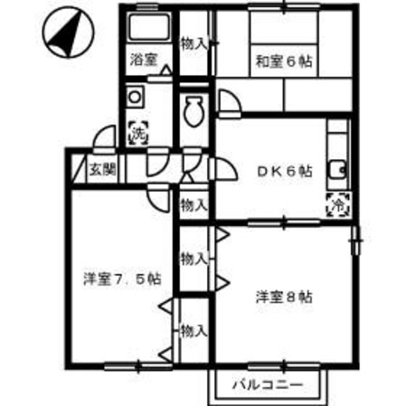 ガーデンハウス藤井　Ｃ棟の物件間取画像